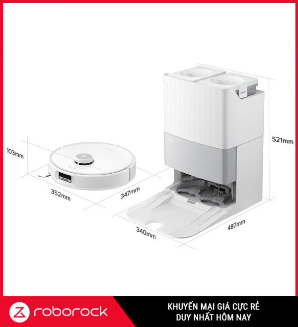 Robot hút bụi lau nhà Roborock Q Revo 5V1 - Trắng