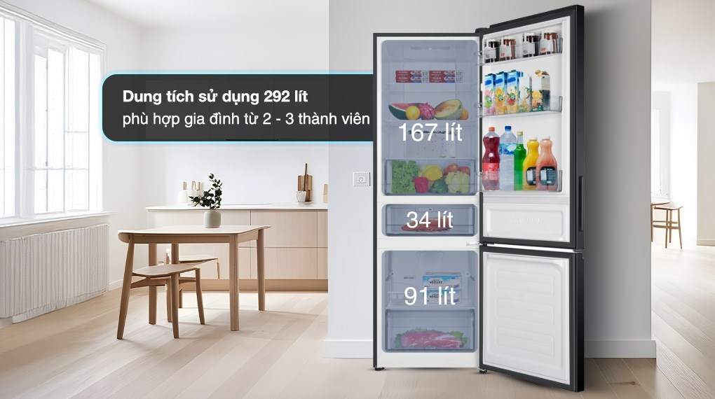 Tủ lạnh Aqua Inverter 292 lít AQR-B360MA(SLB) - Ảnh 4