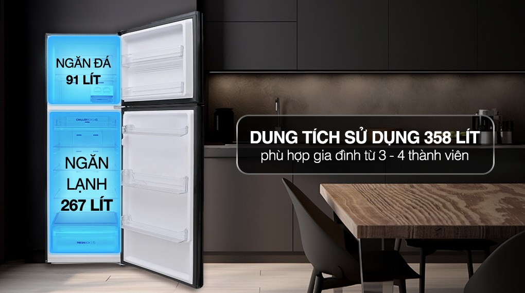 Tủ lạnh Aqua Inverter 358 lít AQR-T410FA(SL) - Ảnh 5