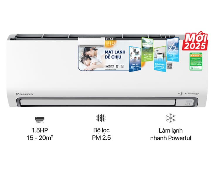 Máy lạnh Daikin Inverter 1.5 HP FTKF35ZVMV
